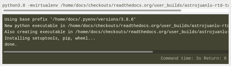 Read the Docs build using Python 3.8